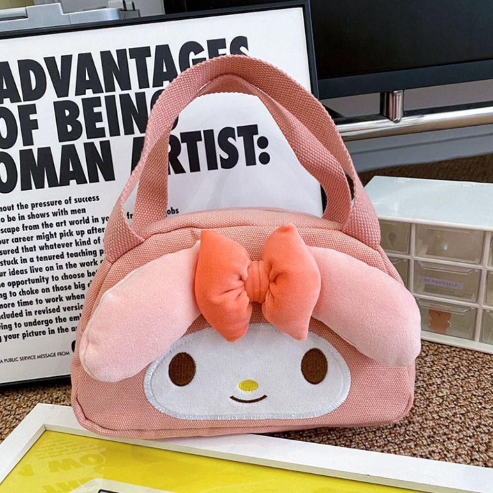 FALLFORBEAUTY Túi Xách Canvas In Hình Mèo Kitty Dễ Thương