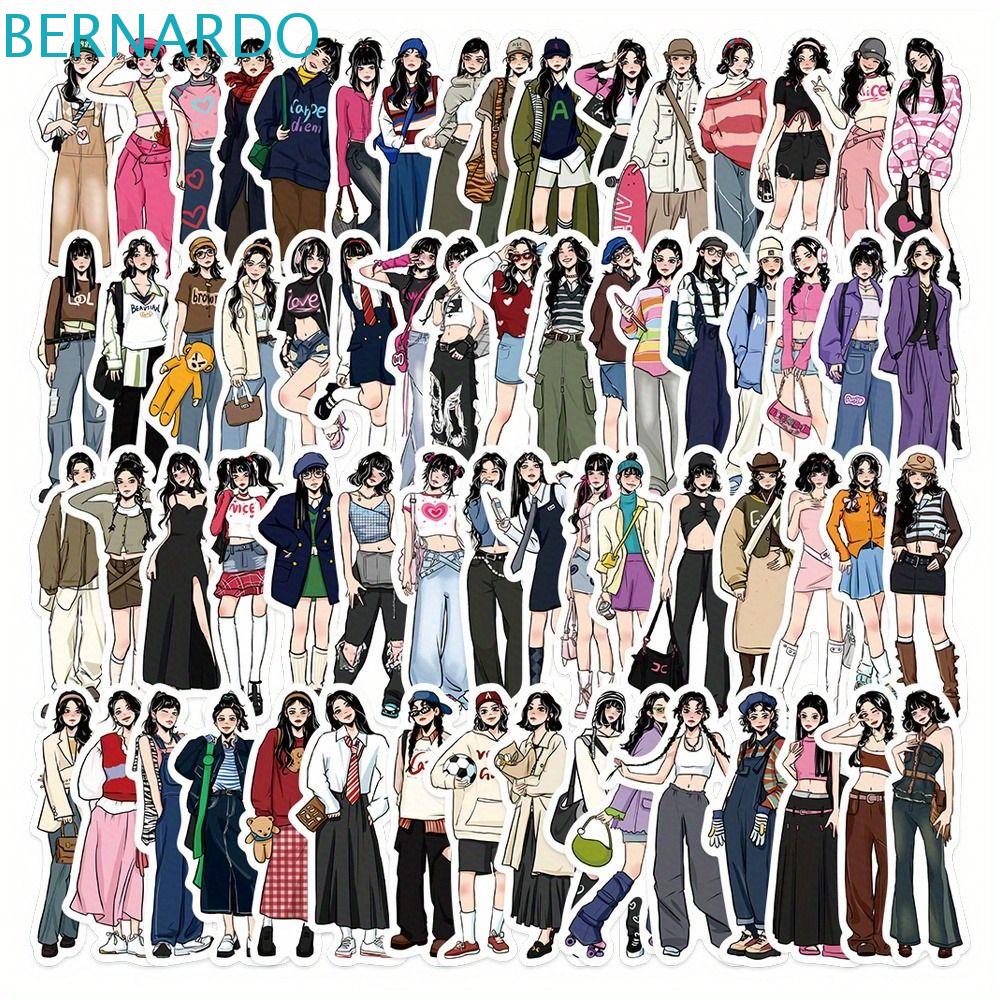 BERNARDO Miếng Dán Trang Trí Điện Thoại / Bình Nước Họa Tiết Hoạt Hình Dễ Thương Cho Bé Trai / Gái