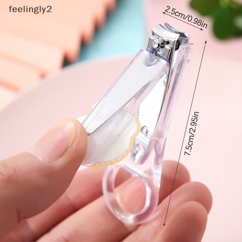 [Hàng Có Sẵn] Kềm Cắt Móng Tay Móng Chân Trong Suốt Không In Họa Tiết Hoạt Hình Dễ Thương (F)