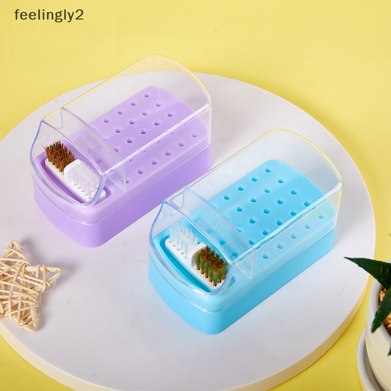 Giá Đỡ Đầu Khoan Acrylic Trong Suốt 30 Lỗ Chống Bụi Cho Đầu Mài Móng Tay