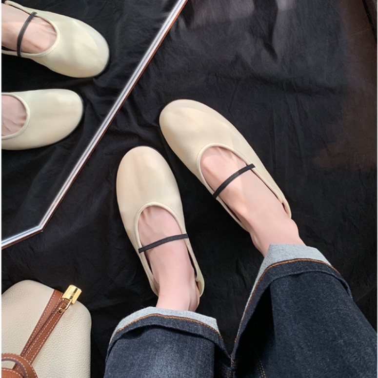 Giày Búp Bê Đế Bằng Phong Cách Mary Jane Cổ Điển Thời Trang Cho Nữ