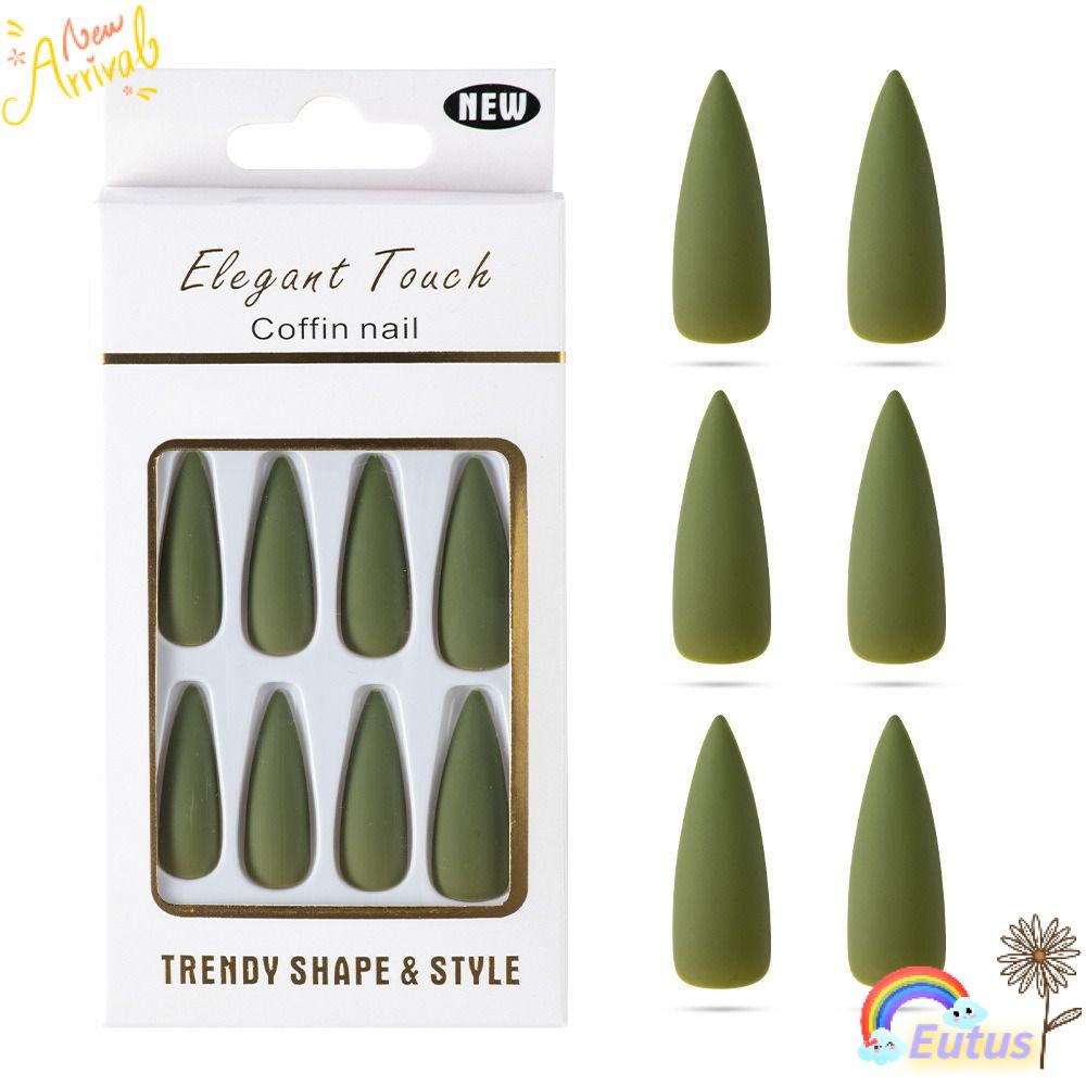 EUCA Set 30 Móng Tay Giả Màu Sắc Nhã Nhặn