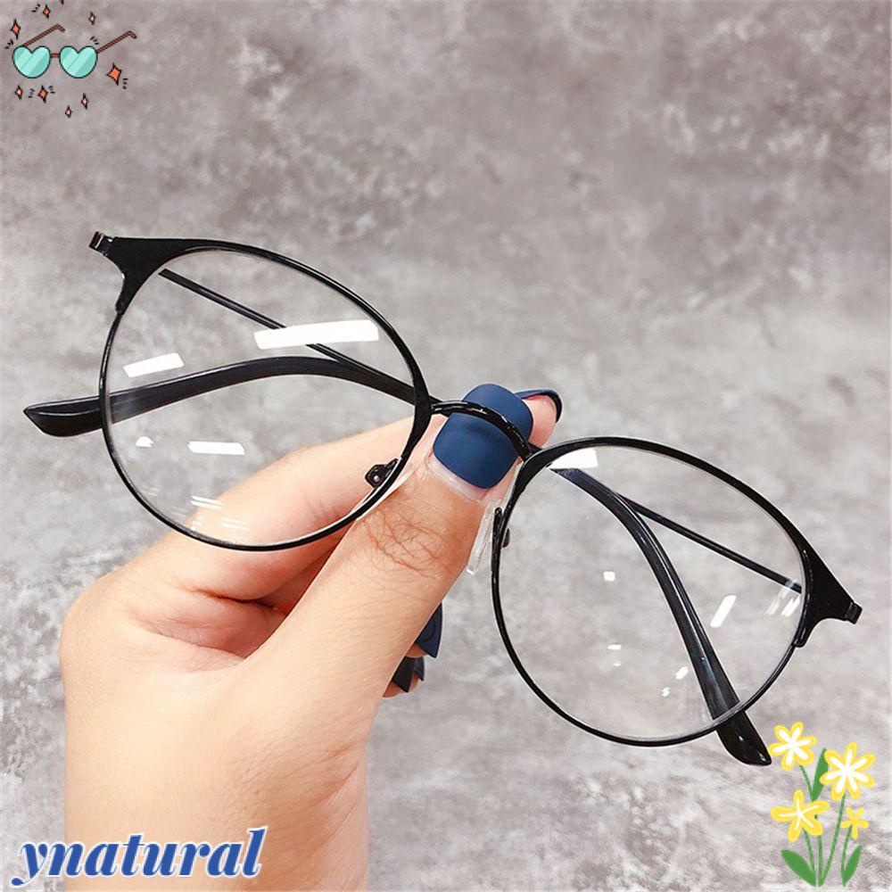 YNATURAL Mắt Kính Gọng Tròn Bằng Kim Loại Siêu Nhẹ Unisex