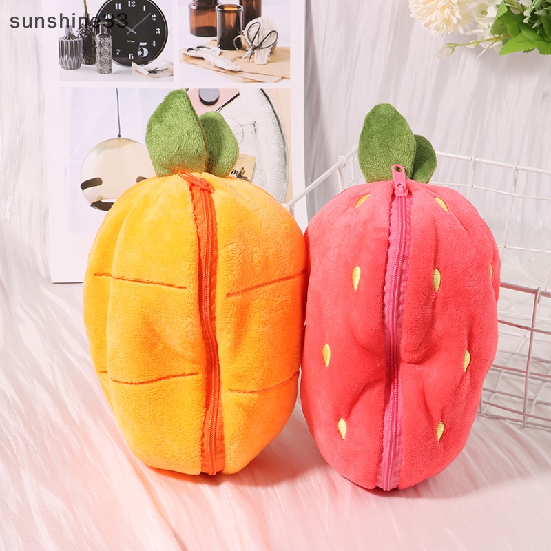 1 Thỏ Nhồi Bông Ẩn Trong Túi Dâu Tây / Cà Rốt Dễ Thương