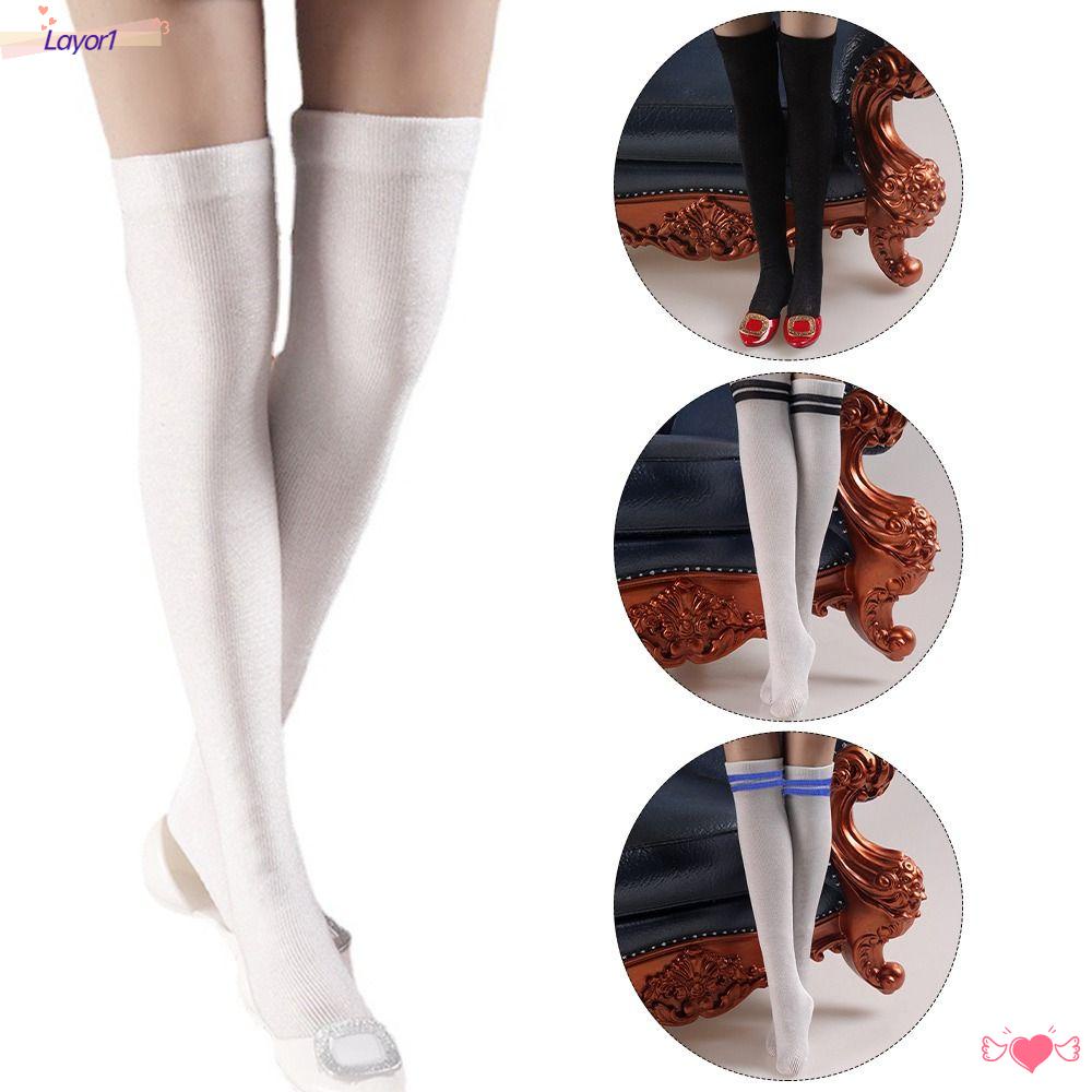 LAYOR1 1 Đôi Tất Dài / Trung Bình Mỏng Trang Trí Búp Bê Cho Bé Gái