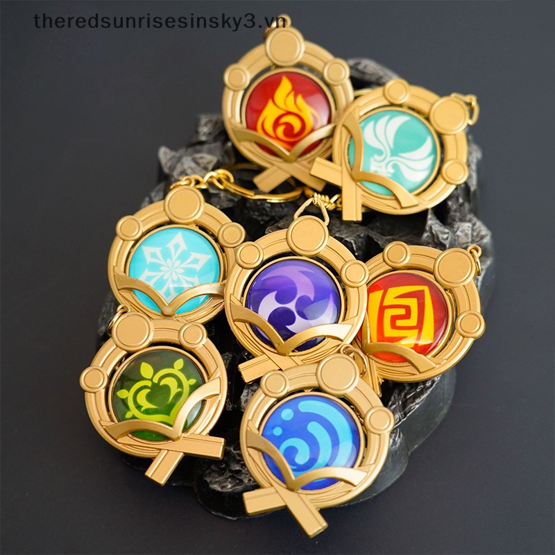 1 Móc Khóa Có 7 Vũ Khí Phản Quang Game Genshin Va Chạm Lnazuma Thời Trang