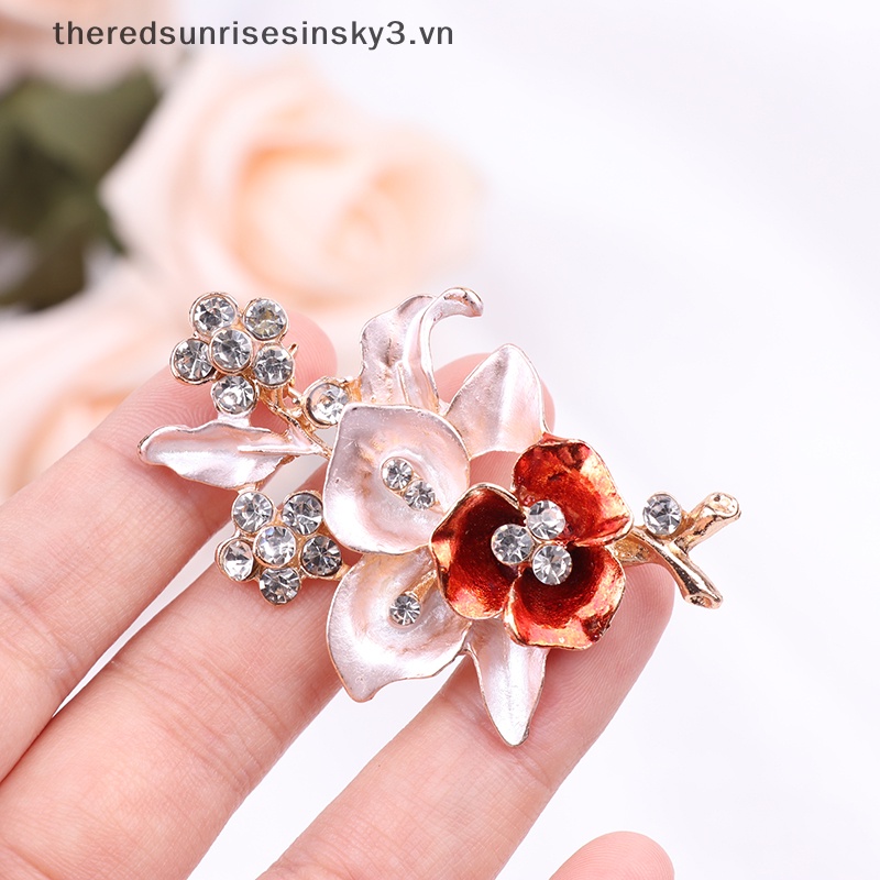 Ghim Cài Áo Hình Hoa Đính Đá Pha Lê Thời Trang Cho Nữ