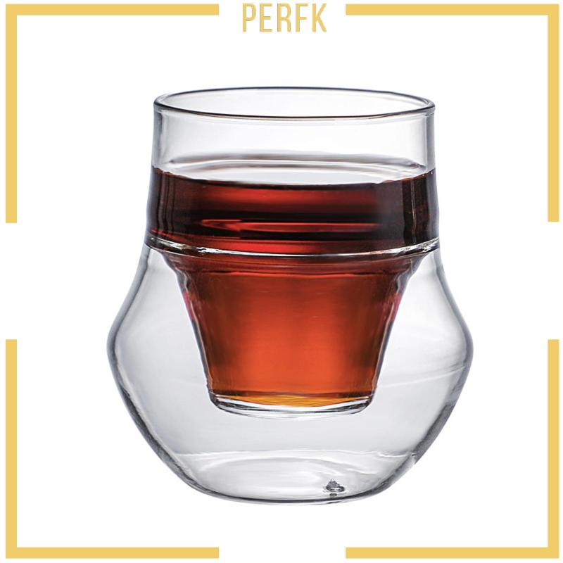 Cốc Uống Cà Phê Bằng Thủy Tinh Hai Lớp Trong Suốt Thiết Thực Cho Quán Bar