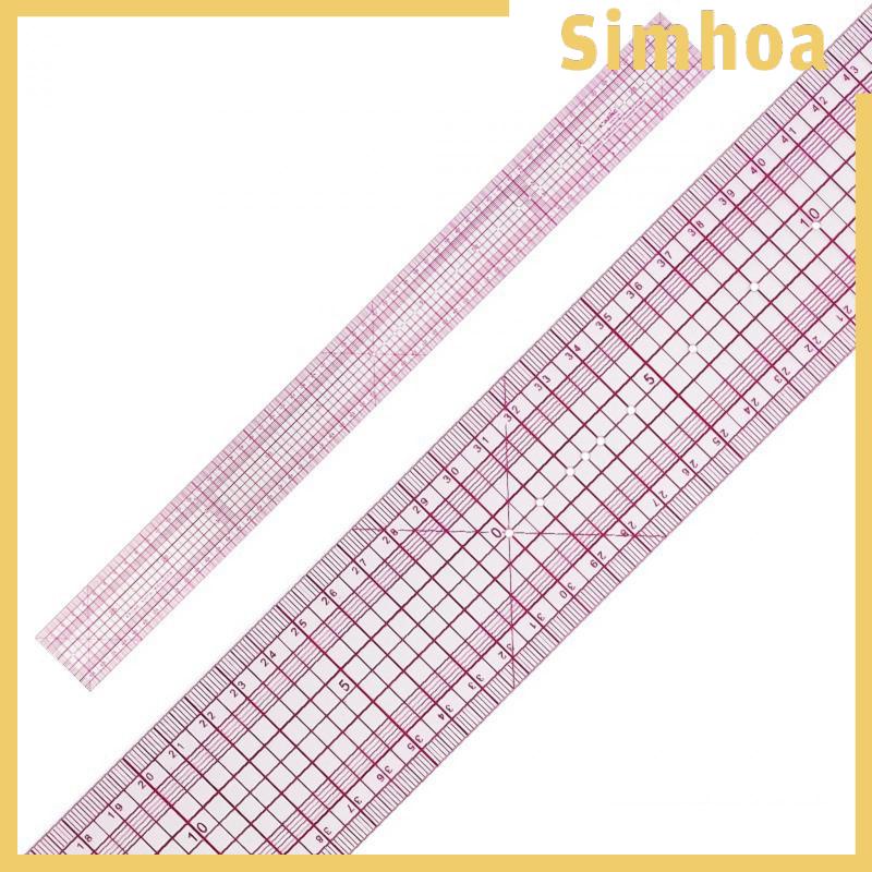 Thước Đo Đa Năng 24inch Bằng Acrylic Trong Suốt Siêu Bền Tiện Dụng Cho May Vá