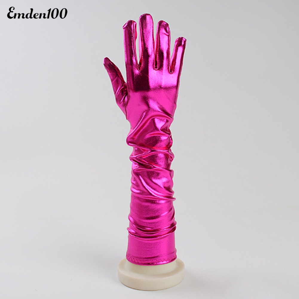 Đôi Găng Tay Da Giả Lấp Lánh Dùng Hóa Trang Cho Nữ