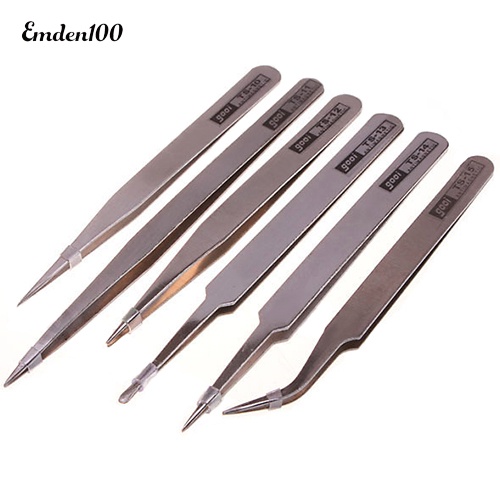 Set 6 Nhíp Inox Chống Tĩnh Điện Chất Lượng Cao TS10-15