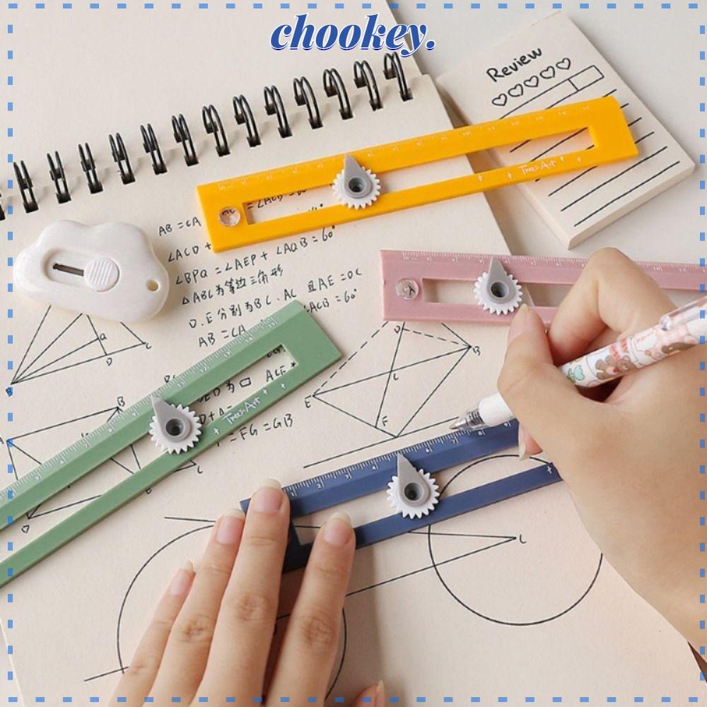 CHOOKEY Bộ 2 Thước Kẻ Kiêm La Bàn 2 Trong 1 Sáng Tạo