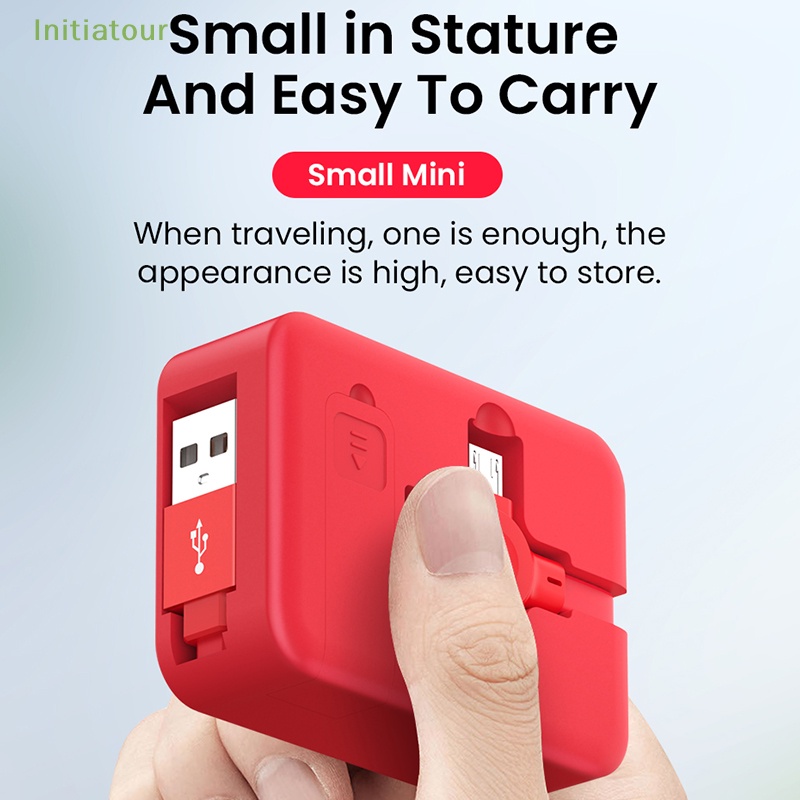 Dây Cáp Sạc Micro USB Type C 4 Trong 1 Thu Gọn Được Cho Điện Thoại