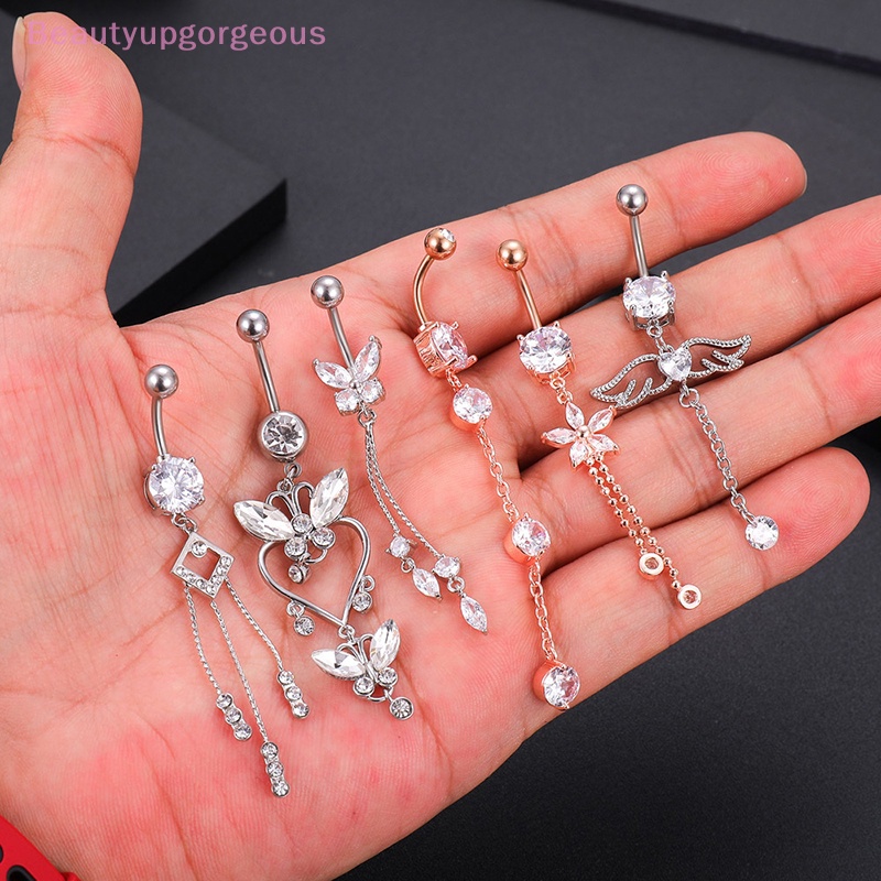 1 Khuyên Rốn Đính Đá Zircon Hình Đôi Cánh