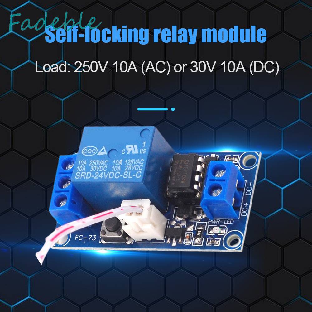 Mô Đun Rơ Le Tự Khóa Một Nút Khởi Động 5V / 12V / 24V