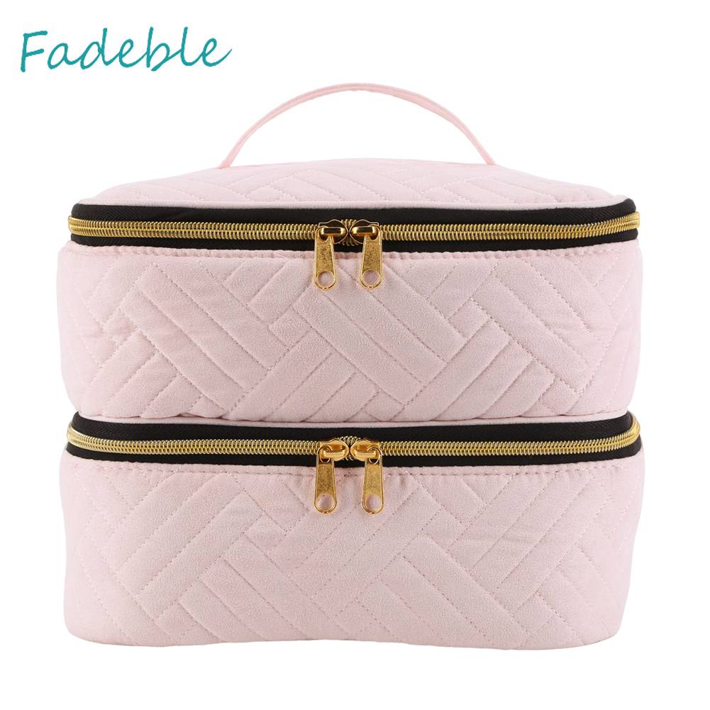 Túi Đựng Mỹ Phẩm Sức Chứa Lớn Có Khóa Kéo Tiện Dụng