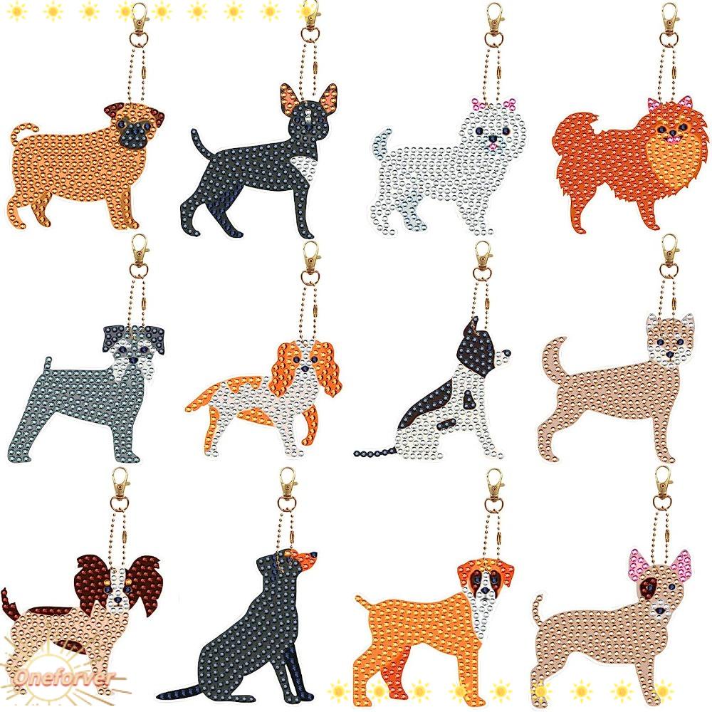 FOREVER Set 12 Móc Khóa 5D / 12 Tranh Vẽ Hình Động Vật Nghệ Thuật DIY Dành Cho Người Lớn