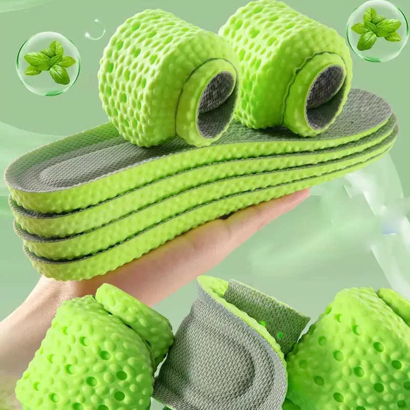 Đệm Xốp Ngải Cứu Lót Giày Thể Thao Hấp Thụ Mồ Hôi Thoáng Khí / Giảm Đau Chân Cho Nam Và Nữ