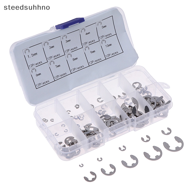Hộp 120 Kẹp Chữ E Bằng Thép Không Gỉ 304 M1.5 ~ M10 hhno