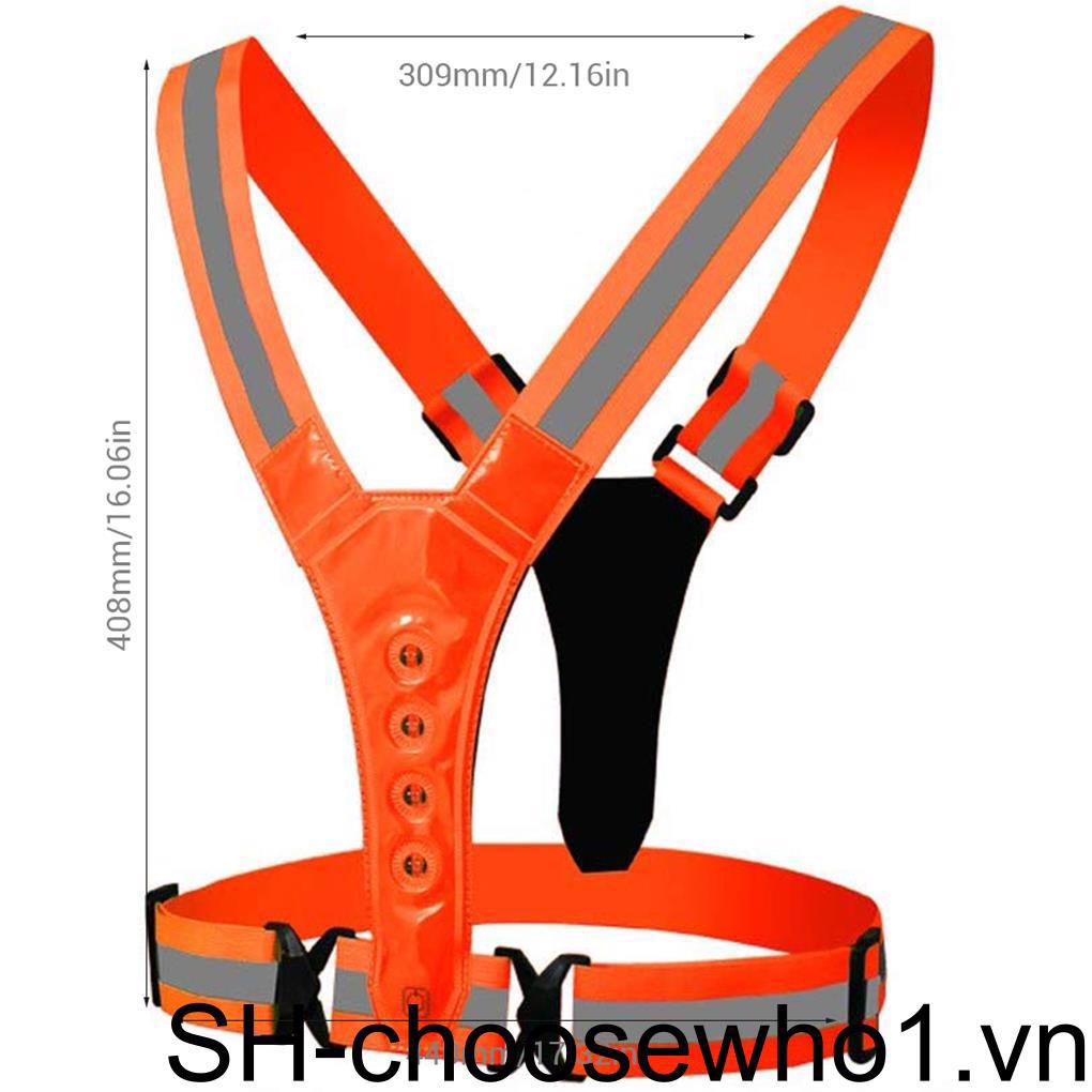 Áo Bảo Hộ Thể Thao Không Tay Có Đèn LED 8 Bóng Chất Lượng Cao