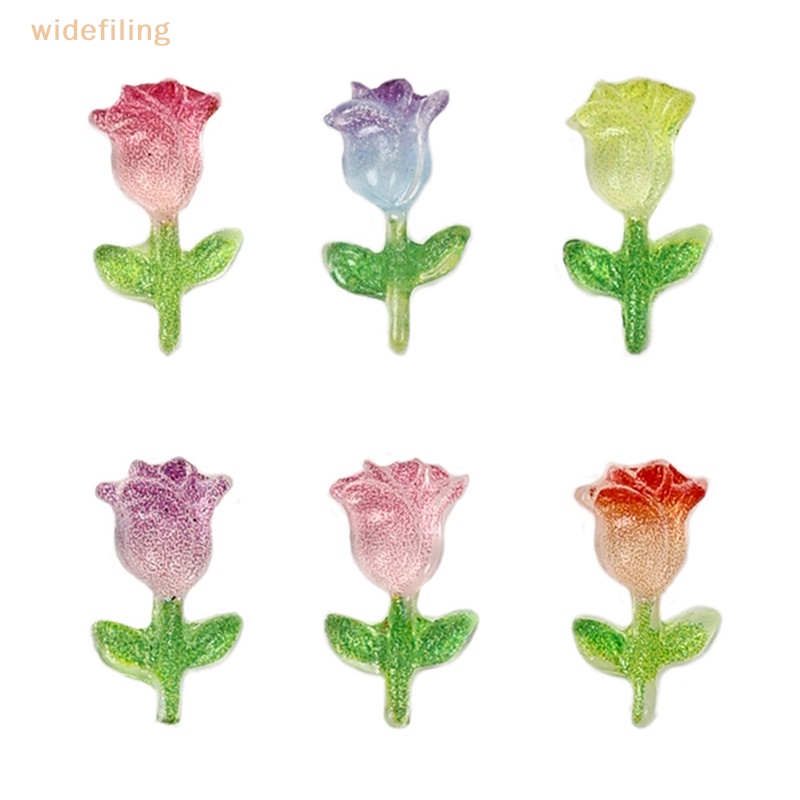 Bộ 30 Hạt Đính Trang Trí Móng Tay 3D DIY Hình Hoa Tulip Xinh Xắn
