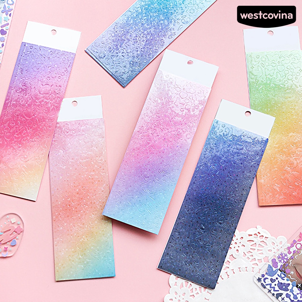[WSTN]✎Bộ 3 Miếng Dán Trang Trí Sổ Tay Lấp Lánh DIY