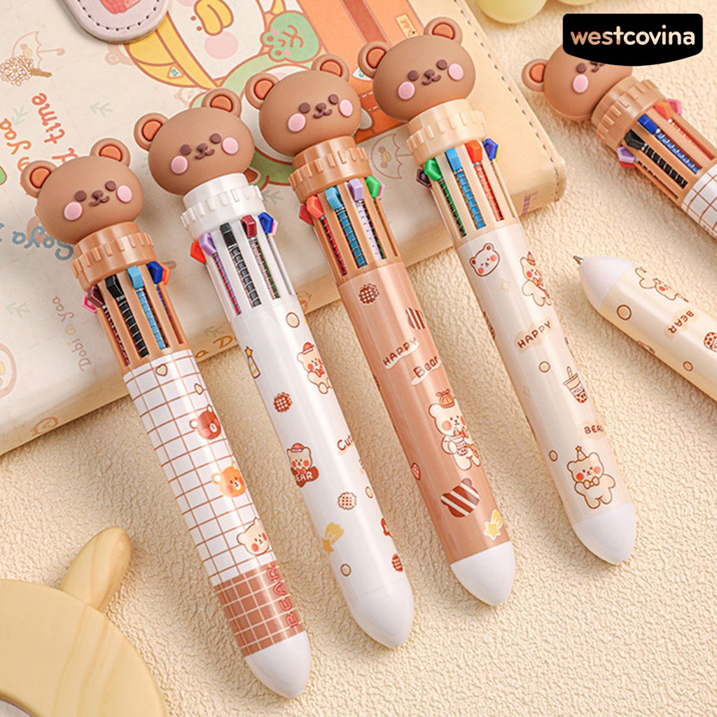 [WSTN] [WSTN] [WSTN]✎Set 2 Bút Bi 0.5mm 10 Màu Dễ Thương