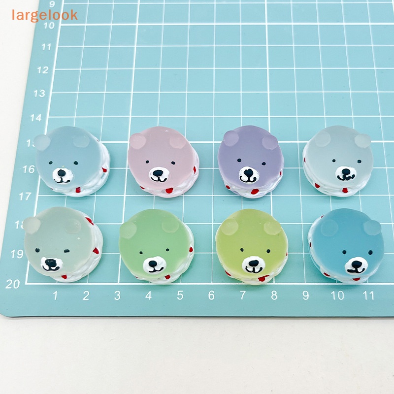 Set 2 Mô Hình Gấu Bánh Kem Dạ Quang Mini Bằng Nhựa Resin Trang Trí Tiểu Cảnh / Nhà Cửa / Sân Vườn