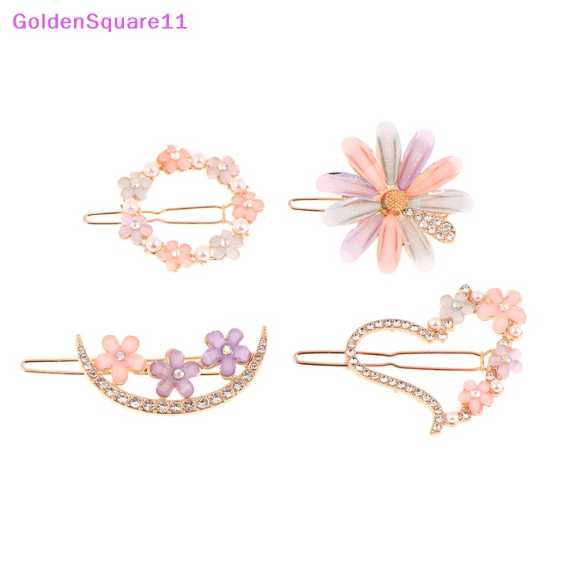 Kẹp Tóc Hình Hoa / Mặt Trăng Đính Đá Xinh Xắn Cho Nữ