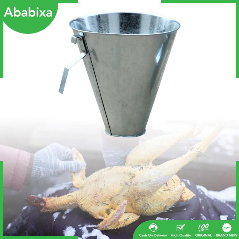 Phễu Inox Hình Nón Đơn Giản Cho Gà Tiện Dụng