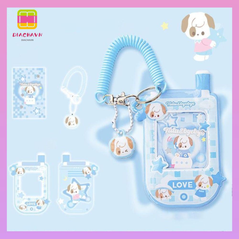 DIACHAVN Bao Đựng Thẻ ID Bằng Nhựa PVC Họa Tiết Hoạt Hình Sáng Tạo