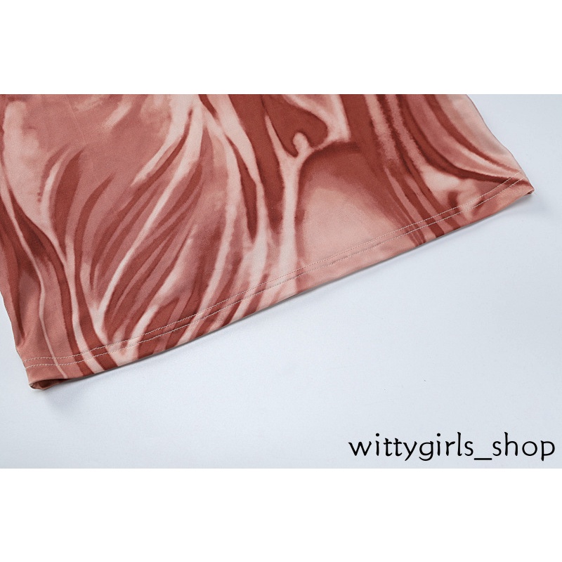 Cửa Hàng Wittygirls_ Shop | Đầm Hai Dây Dáng Dài In Họa Tiết Thời Trang Quyến Rũ Cho Nữ