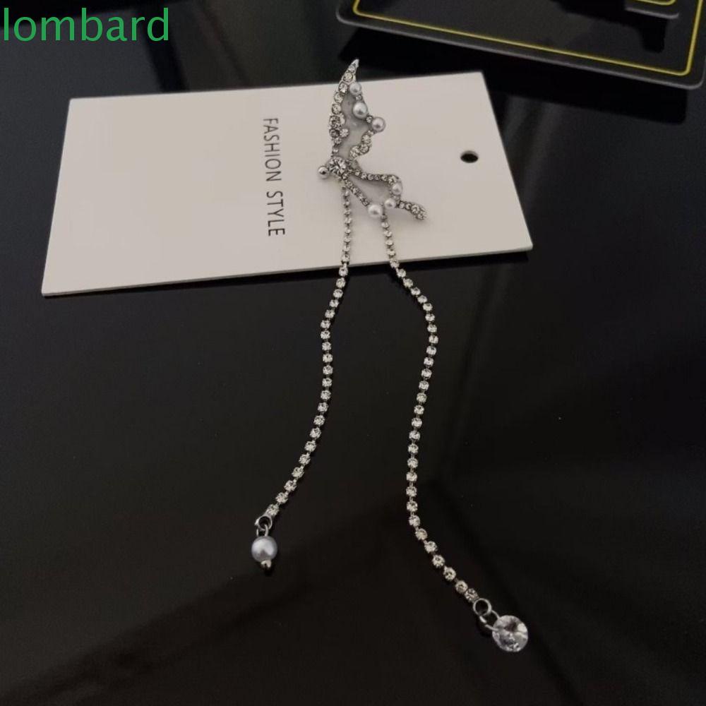 LOMBARD Khuyên Tai Treo Tua Rua Họa Tiết Hình Học Ngọt Ngào Thời Trang Cho Nữ