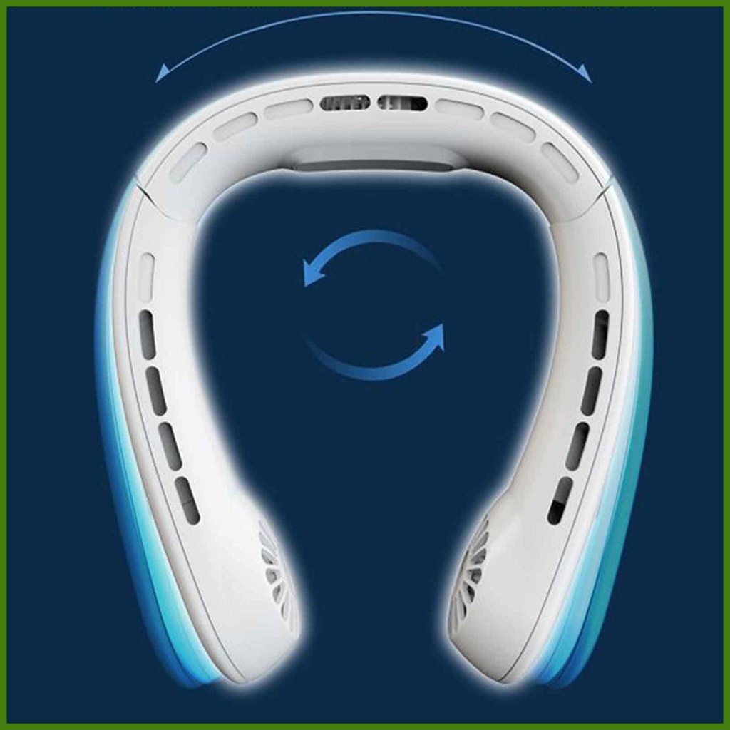 Quạt Làm Mát Đeo Cổ Không Cánh 360 Độ Sạc USB Với 3 Tốc Độ Gió rdavn