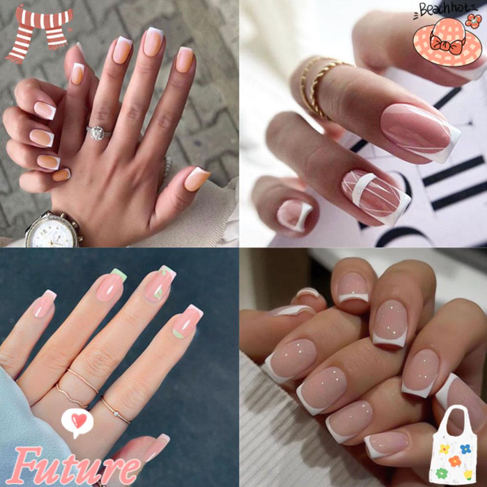 FUTURE Bộ Móng Tay Giả Đầu Vuông Có Thể Tháo Rời Thời Trang Cho Nữ