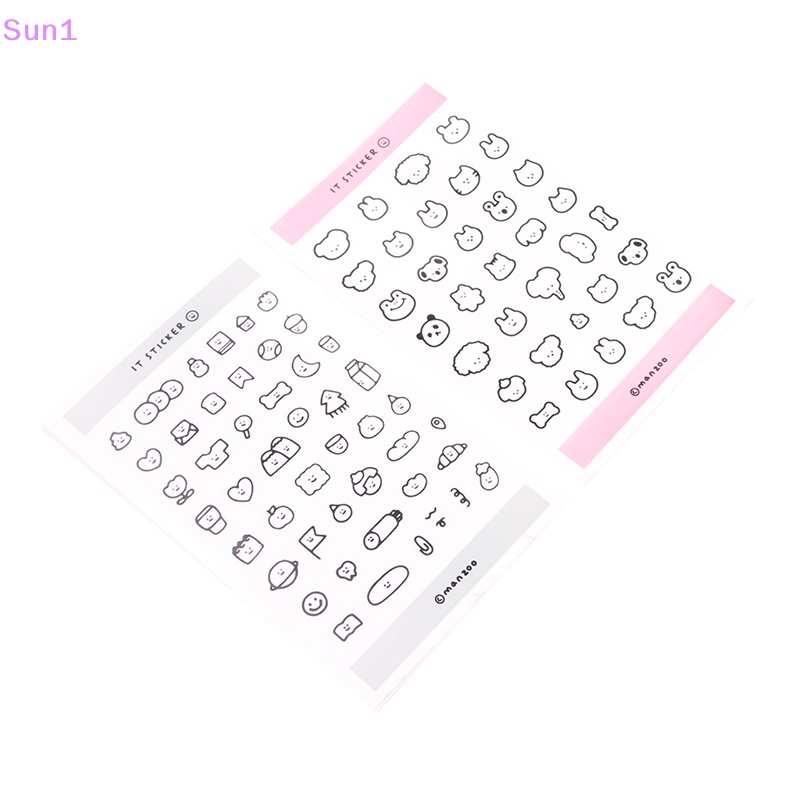 Set 1 &gt; 10 Sticker Dán Trang Trí Điện Thoại / Sổ Tay Hình Động Vật Dễ Thương