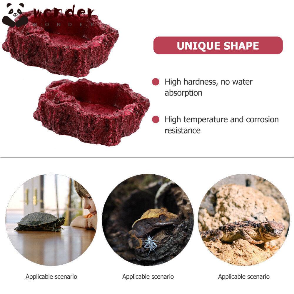 WONDER Khay Đựng Thức Ăn Cho Thú Cưng Bò Bằng Nhựa Resin Màu Đỏ Mới Dễ Vệ Sinh Không Biến Dạng