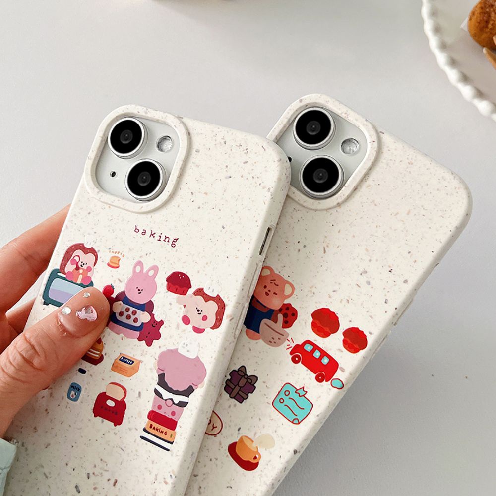 Ốp Điện Thoại TPU Mềm Chống Sốc In Hình Thú Hoạt Hình Dễ Thương Cho IPhone 14 13 12 11 Pro Max X XR 8 7 Plus