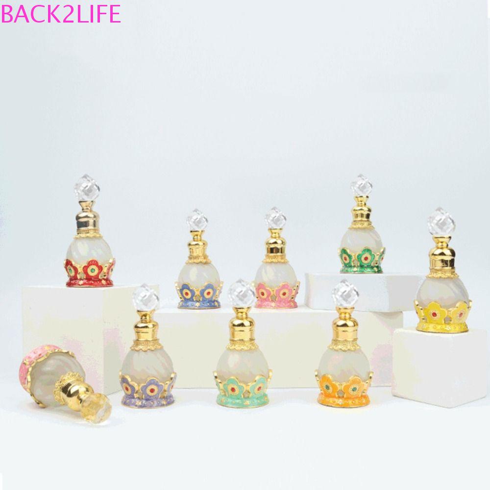 BACK2LIFE Chai Đựng Nước Hoa Bằng Kim Loại Họa Tiết Hoa Phong Cách Ả Rập Cổ Điển