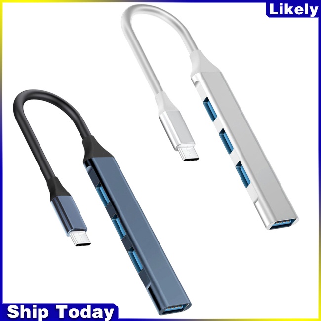 Bộ Chia 4 Cổng USB 3.0 2.0 USB 3.0 Type-C Cho Laptop