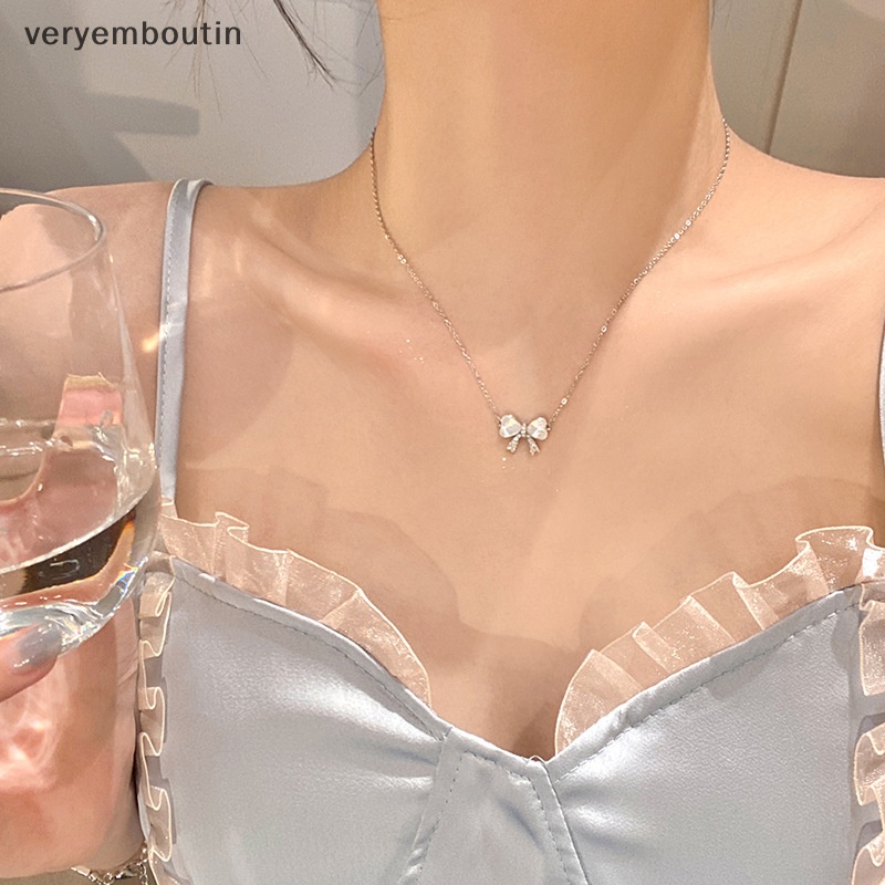 Vòng cổ Mặt Hình Nơ Màu Sắc Ngọt Ngào Phong Cách Hàn Quốc Cho Nữ