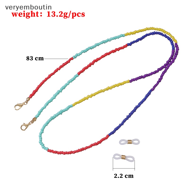 Dây Đeo Mắt Kính Đính Hạt Nhiều Màu Chống Trượt Cho Nữ