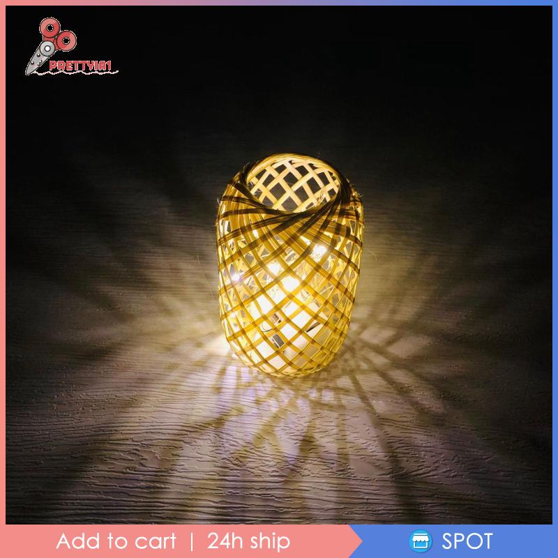 Vỏ Bọc Đèn Trần Bằng Tre Dệt Kiểu Cổ Điển Trang Trí Nội Thất