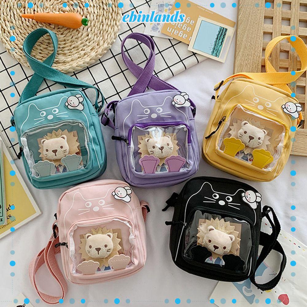 EBINLANDS Túi Tote Đeo Vai Chất Liệu Nylon Họa Tiết Hoạt Hình Cho Nữ