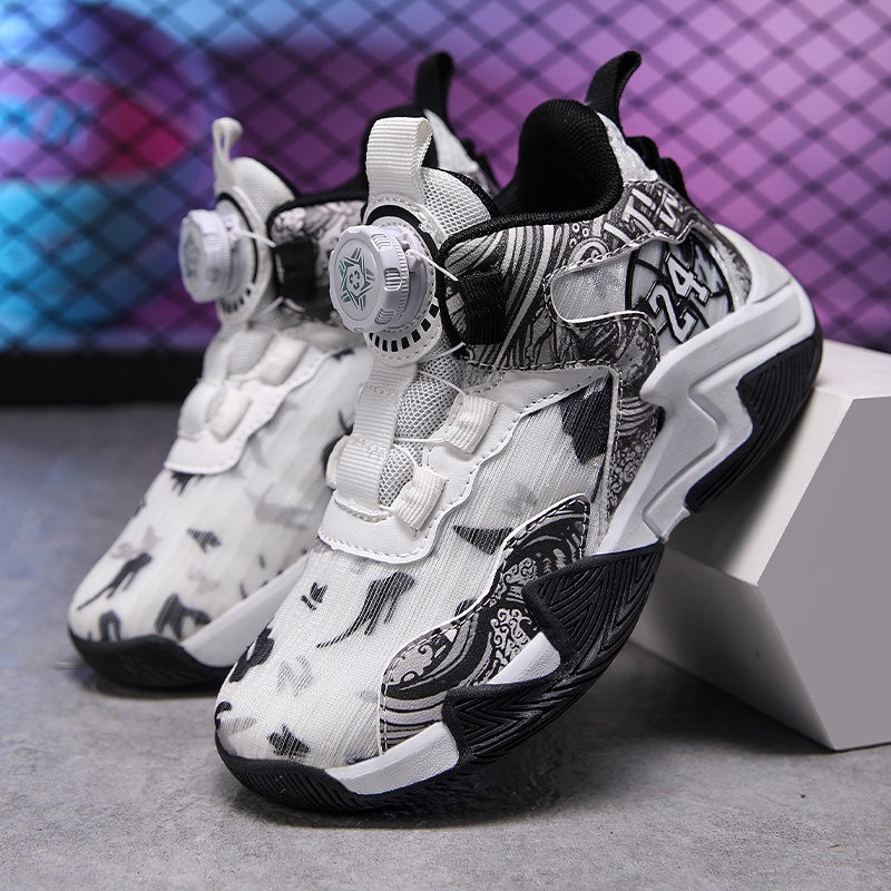 Giày Thể Thao Chơi Bóng Rổ Chống Trượt Thoáng Khí Cho Bé Trai