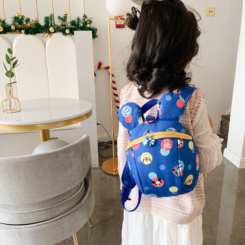 Balo Canvas Mini Siêu Nhẹ Họa Tiết Hoạt Hình Dễ Thương Cho Bé