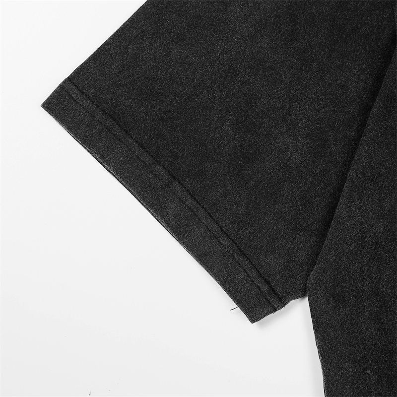 Ba-mới Áo Thun Tay Ngắn Cổ Tròn Trước Và Sau Thêu Họa Tiết Cũ