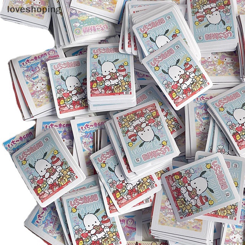 Bộ 100 Sticker Hoạt Hình Cinnamoroll Hello Kitty Kuromi My Melody Pompompurin Pochacco Dễ Thương Dùng Làm Quà Tặng Sinh Nhật Cho Bé Gái