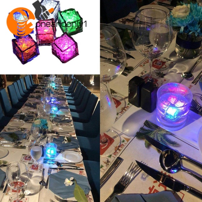 [COD] Ly Uống Rượu Có Đèn LED Phát Sáng Hình Viên Đá Cho Tiệc Cưới / Quán Bar / Lễ Hội