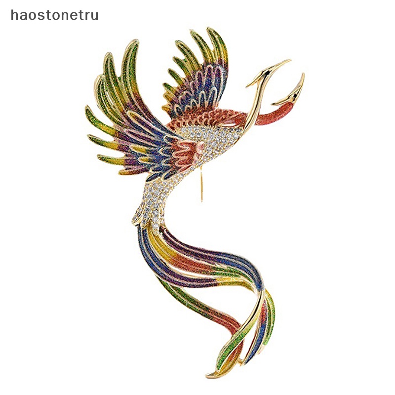 Ghim Cài Áo Hình Chim Phượng Hoàng Tráng Men Thời Trang Dành Cho Nam Nữ